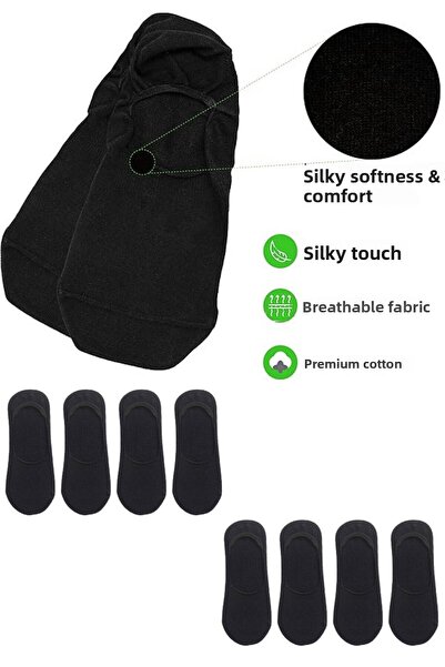 KRAL SOCKS Мъжки и дамски обикновени памучни чорапи тип балерина с шарка - 10 бр