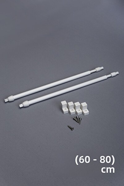 VENTİ PERDE 60 - 80 cm Tijă de frecare reglabilă 2 buc țeavă aluminiu pentru ...