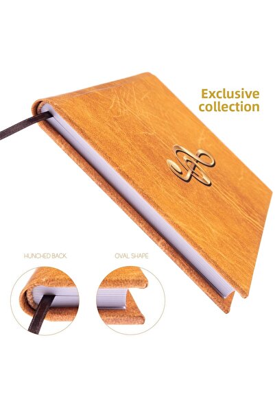 BİDEFTER Music Note Book (Left Hand Key) 100% Handmade, Hand Sewing, 2026 Special Collection – Artistic Leather –A/5
