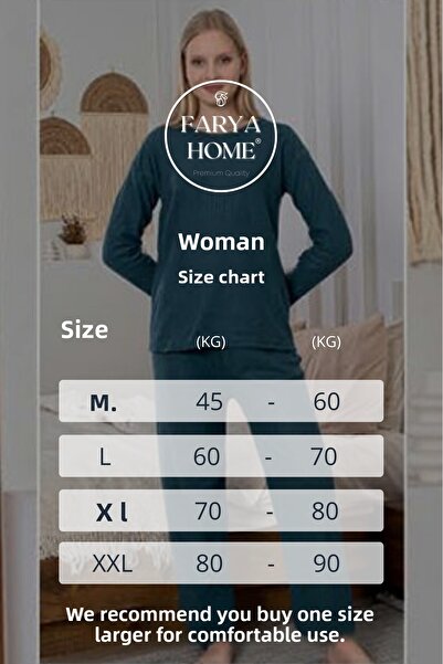 Farya Home Vastag téli interlock csíkos hosszú ujjú kötött pizsama szett