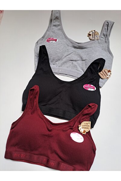 NARIYA Női nagyméretű pamut 3 részes 3 részes melltartó párnákkal belül összegyűjtő fél sportoló összegyűjtő melltartó