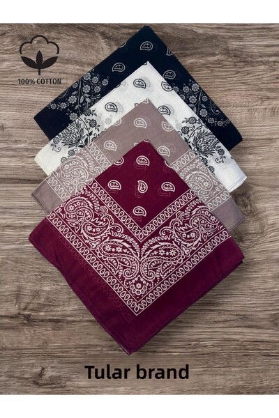 Fular Marketi Unisex 4-pack Μπαντάνα με έθνικ σχέδια 4 BV