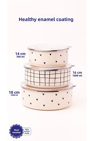 EMAYlab Black Cupid Vacuum Storage Set with Lid - Choose Use in Stoves