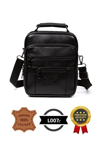 Newish Adelina 100% Γνήσιο Δερμάτινο Μαύρο Ατσάλινο Θήκη Χεριού και Ώμου Τσάντα μεσαίου μεγέθους