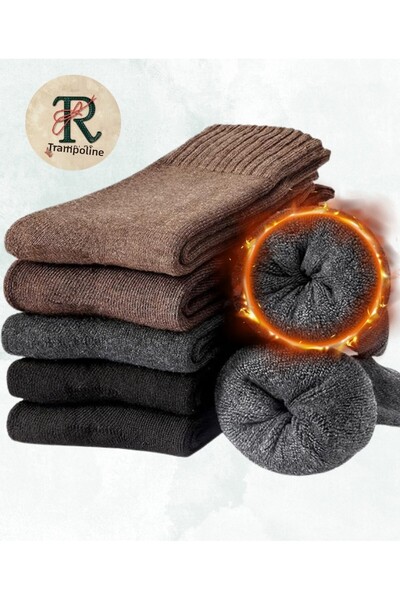 trampler 5 чифта унисекс зимни вълнени термо чорапи