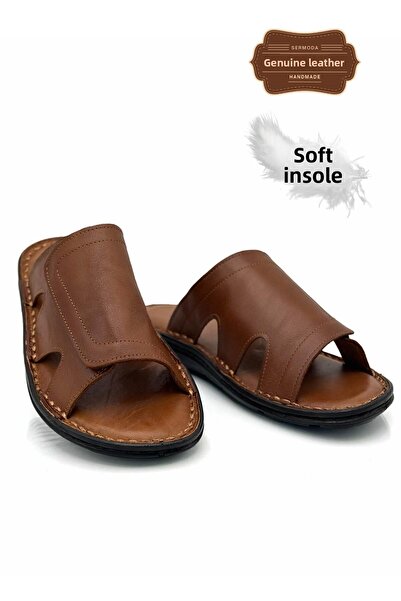 sermoda Ανδρικές παντόφλες - Γνήσιο δέρμα, ελαφρύ και μαύρισμα C