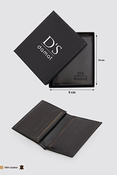 D'S Damat Ds Groom Black Plain Boxed Genuine Leather Wallet