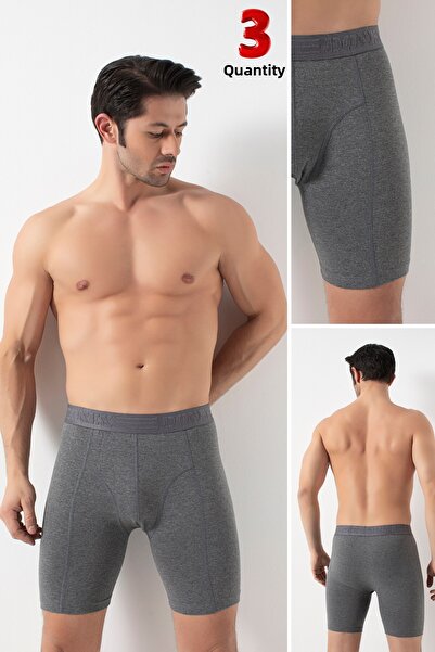 Özlem & Donex مجموعة من 3 بوكسرات ليكرا طويلة الأرجل 2367