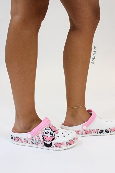 solariz Dámské pantofle White Panda pro každodenní použití Protiskluzová podrážka Doctor Nurse Cook