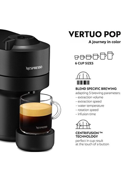Nespresso Vertuo Pop Black Coffee Machine - GDV2-GB-BK-NE