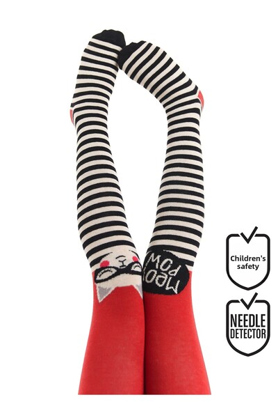 MSHB&G Meow Pow Striped Girls' Pantyhose