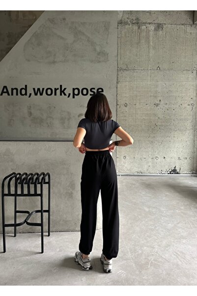 Nordmende Γυναικεία φαρδιά φούτερ Jogger με ψηλή μέση