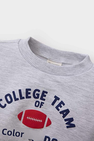 DeFacto Baby Boy Crew Neck Printed Sweatshirt E3674A525Sp