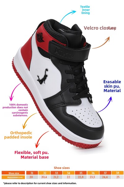 KARAMAZI Basketbalové boty Hayka na suchý zip pro chlapce/dívky