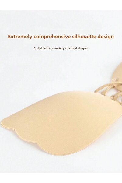 UMTS Υφασμάτινο σουτιέν χωρίς τιράντες, αόρατο, γυναικείο, χρώμα δέρματος, αυτοκόλλητο σουτιέν με κορδόνι