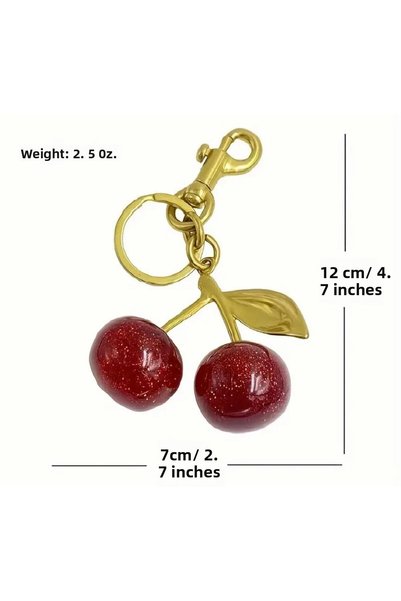 Vadısh store Big Red Cherry Keychain, Bag Ornament,Charm