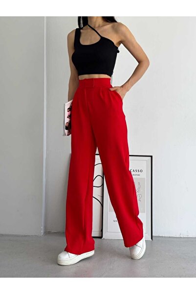 Sands Tekstil Pantaloni Palazzo plisați cu închidere cu velcro