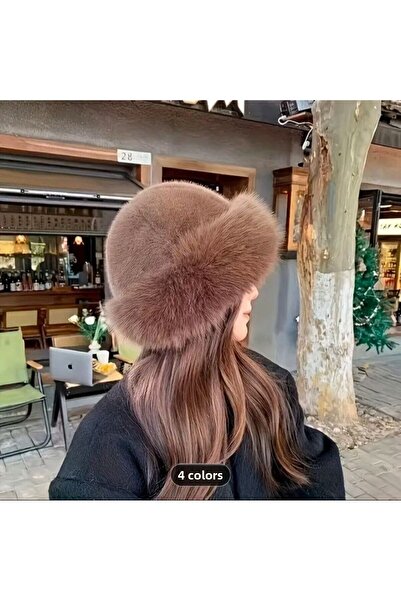 Nilbutik Καφέ Viral Russian Kalpak Καπέλο