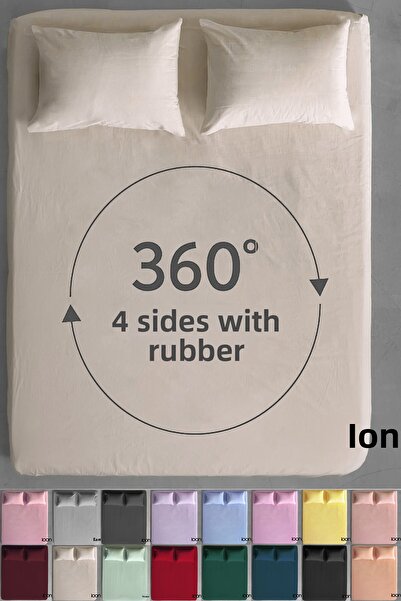 İQON Ranforce Woven Fitted Sheet Set Single - 21 Colors