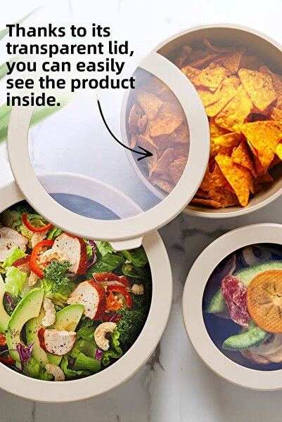 Nandy Home Set of 3 Microwave and Freezer Compatible Storage Containers with Soft Lids - 1500-2500-4000ml.