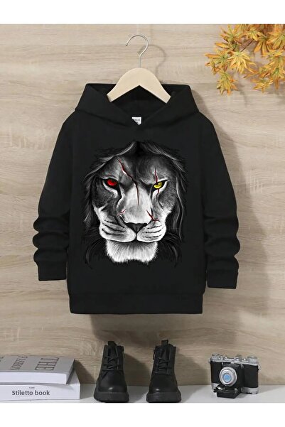 Daxia Παιδική φούτερ με κουκούλα Lion Printed