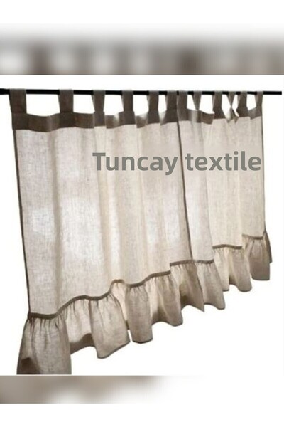 TUNCAY TEKSTİL En X Size 100% Natural Linen-cotton UniFied Frilly Shape