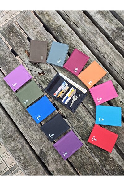 JANJAN Πορτοφόλι Unisex - με Velcro, φερμουάρ, μπρελόκ και θήκη για κέρματα