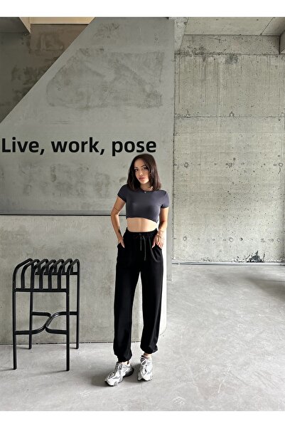 Nordmende Γυναικεία φαρδιά φούτερ Jogger με ψηλή μέση