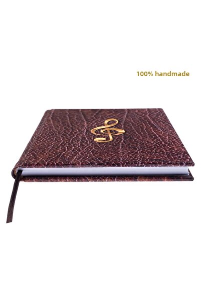 BİDEFTER Piano Note Book (g Major) 100% Handmade, Hand Sewing, 2026 Collection – Artistic Leather – A/5
