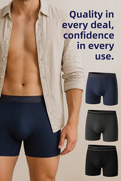 BELİNOPLUS Για άντρες, μπαμπού λύκρα, εξαιρετικά μαλακό ανδρικό μποξεράκι κουτί 3