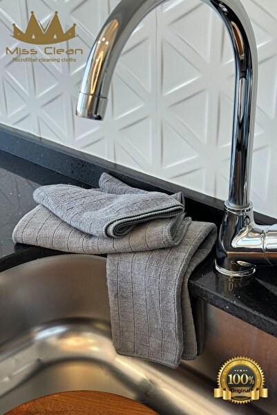 MissClean ( 3 قطع ) قماش تنظيف المطبخ من الألياف الدقيقة 40*40 سم مقاوم للبقع ولا يسبب رائحة