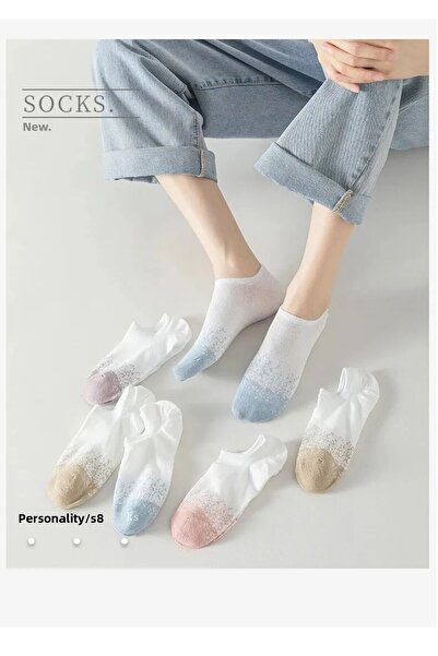 Hobins Sportswear Company Дамски чорапи с шарки на точки Ежедневна стилна визия 10 чифта 5 различни цвята