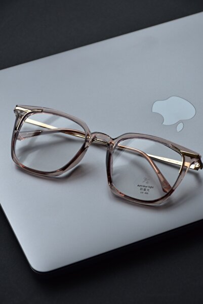 LOOKUP Blue Light Protection Glasses Optical Compatible Can Change Glasses Blue Block Unisex Women Men Honey Nude