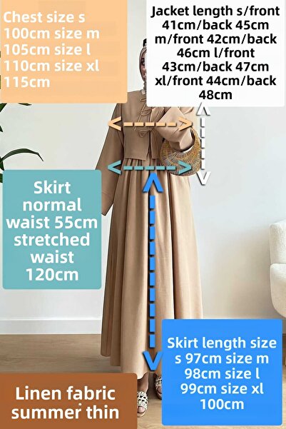 ENDAMIM Σετ λινό φούστα