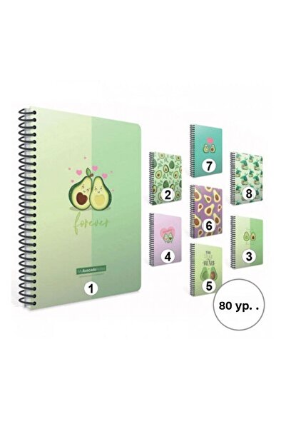 Gıpta Avocado Notes Caiet A4 80 coli cu copertă carton spiralată