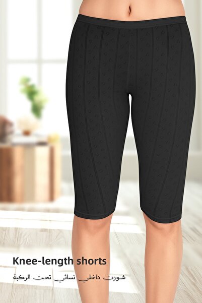 Ladytime شورت نسائي من قماش الجاكار القطني بطول الركبة - ملابس داخلية مريحة تحت التنورة وملابس داخلية يومية - 51