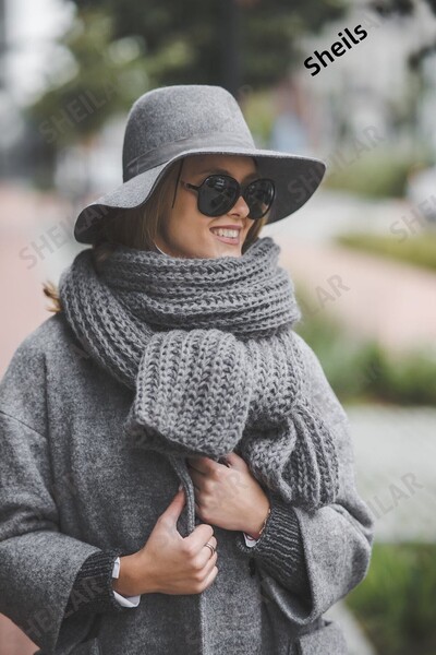 Sheilar وشاح تريكو محبوك من سالونيك