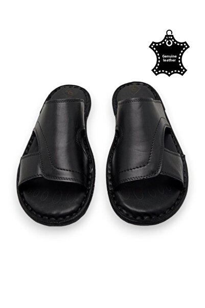 MAGIC SHOES Ορθοπεδικές Ανδρικές Παντόφλες με Γνήσιο Δέρμα και Σύστημα Μαξιλαριών Τακουνιών