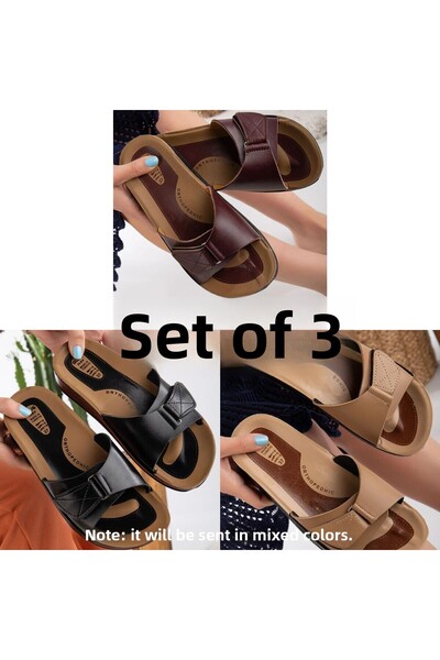 Slipcat Papuci de casă de vară, antiderapante, pentru femei, 3 piese, stradă, plajă, baie