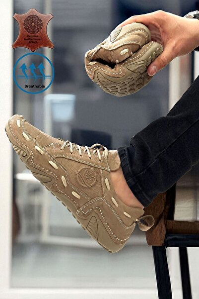 BIG KING Nubuck Genuine Leather Spider Men's Sandal Shoes