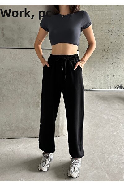 Nordmende Γυναικεία φαρδιά φούτερ Jogger με ψηλή μέση