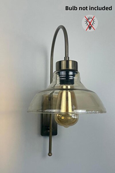 Bamyum Vishi Small Honey Color Glass Single Sconce Retro Pendant Lamp Restaurant Hall Lighting