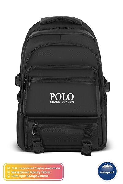 POLOGRAND London Original Unisex Multi-Compartment Large Volume Orthopedic Waterproof Sports Course Laptop Travel Backpack