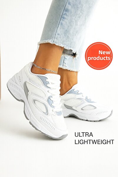 Devida Γυναικεία λευκά αθλητικά παπούτσια καθημερινά άνετα αθλητικά παπούτσια με σόλα αέρα GN110