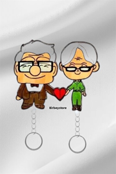 BİRBEYSTORE 2 bucăți breloc cuplu iubitori din lemn