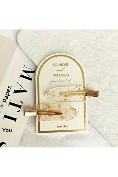 sulyra Set de cleme transparente - cu model auriu, fără urme de gel