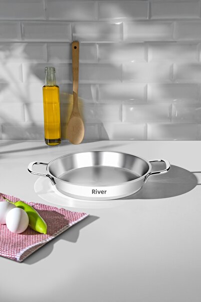 Nehir Silver Steel 3 Piece Italian Omelette Pan Set (16-18-20 cm)