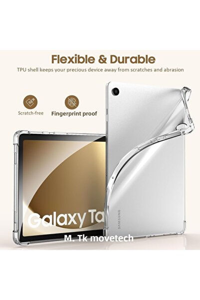 m.tk moveteck Samsung Galaxy Tab A9 8.7 - Shockproof Compatible Case, Slim Airbag Clear Cover (Composible)