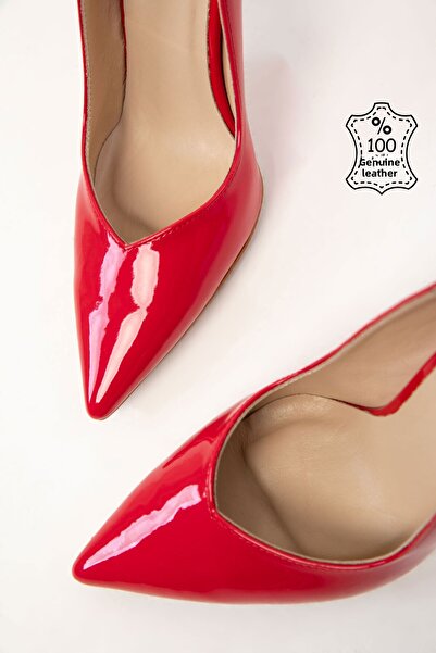 SOHO Piros lakkbőr valódi bőr női klasszikus sarkú cipő 20176