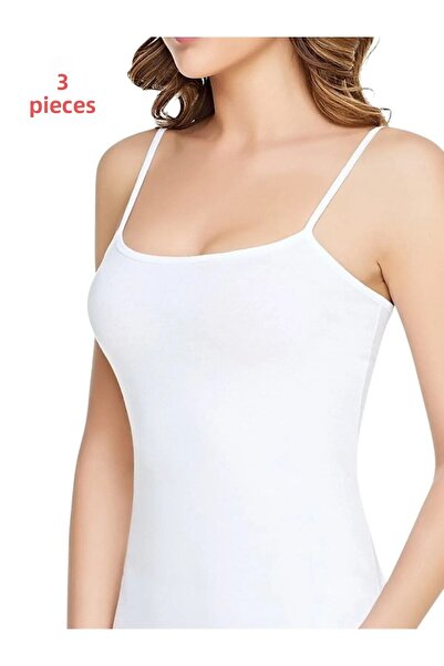 MOSTESS Λευκό Γυναικείο Σχοινί Αθλητής 3 Πακέτο Βαμβακερής Παραγωγής